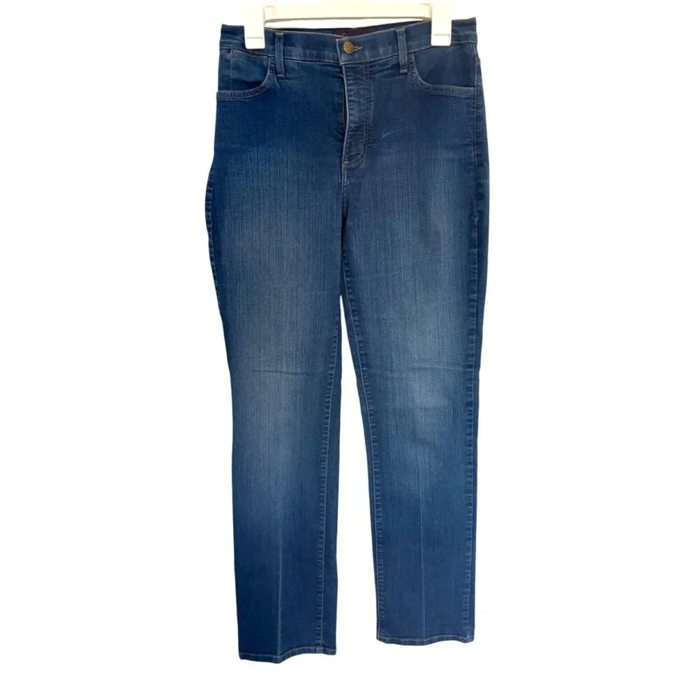 NYDJ Lift Tuck Technology Womens Straight Leg Denim Jeans Size 14